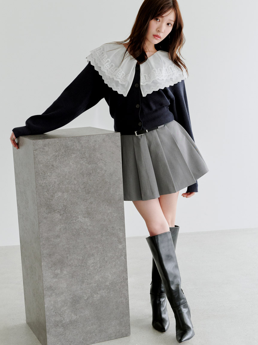 レースカラーニットプルオーバー(ニット)｜トップス｜SNIDEL