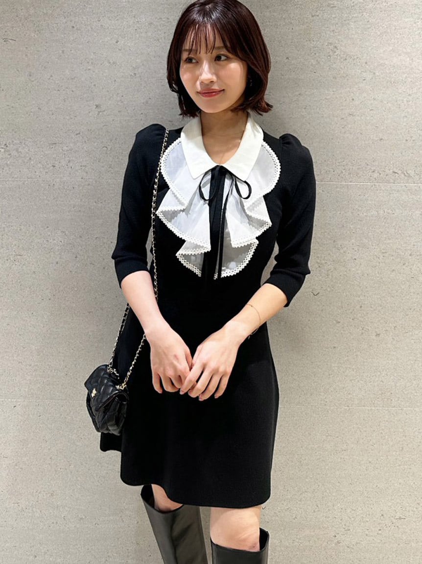 ラッフルミニニットワンピース(ミニワンピース)｜ワンピース｜SNIDEL