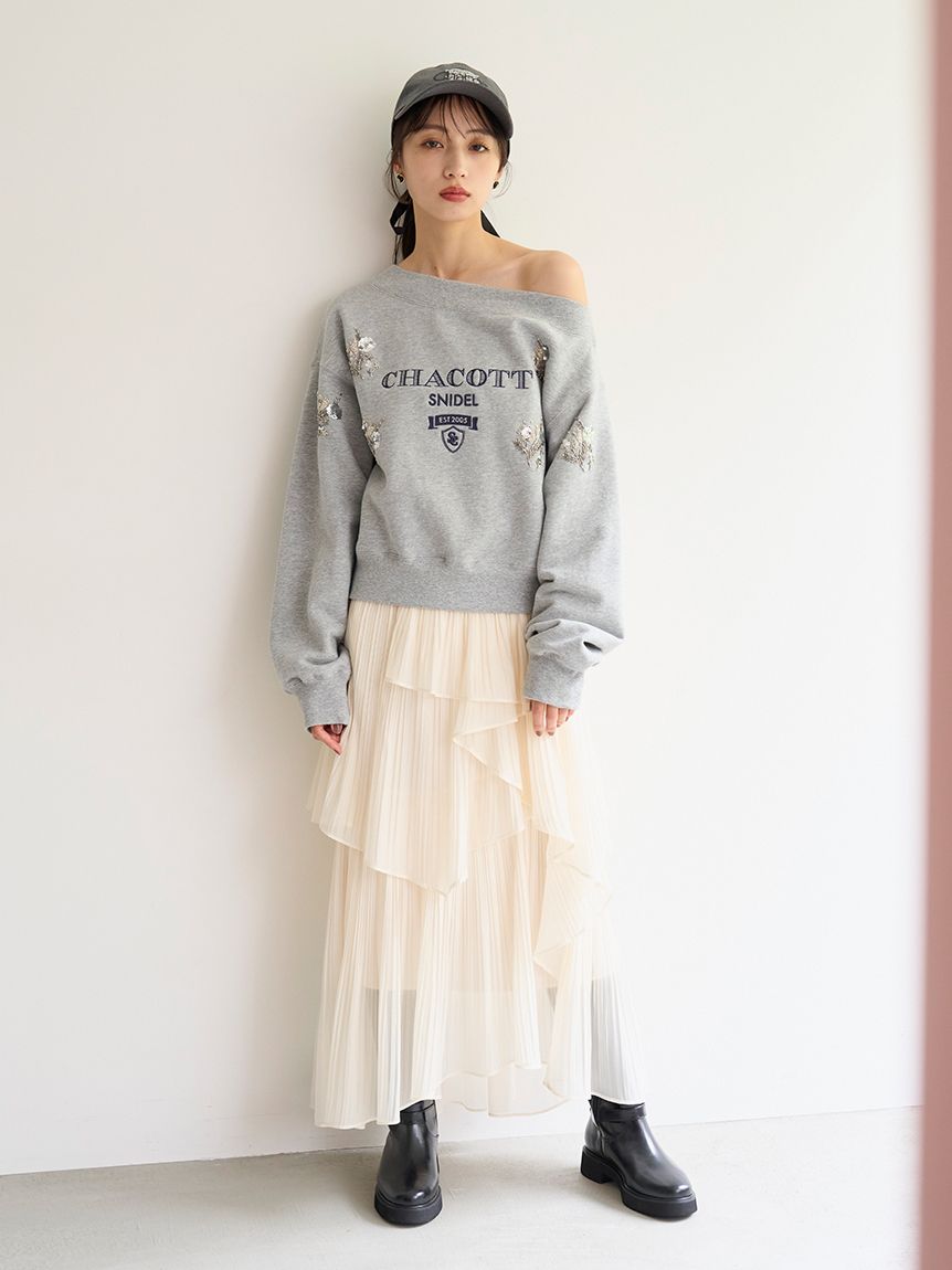 Chacott】刺繍スウェットプルオーバー(Tシャツ・カットソー)｜トップス