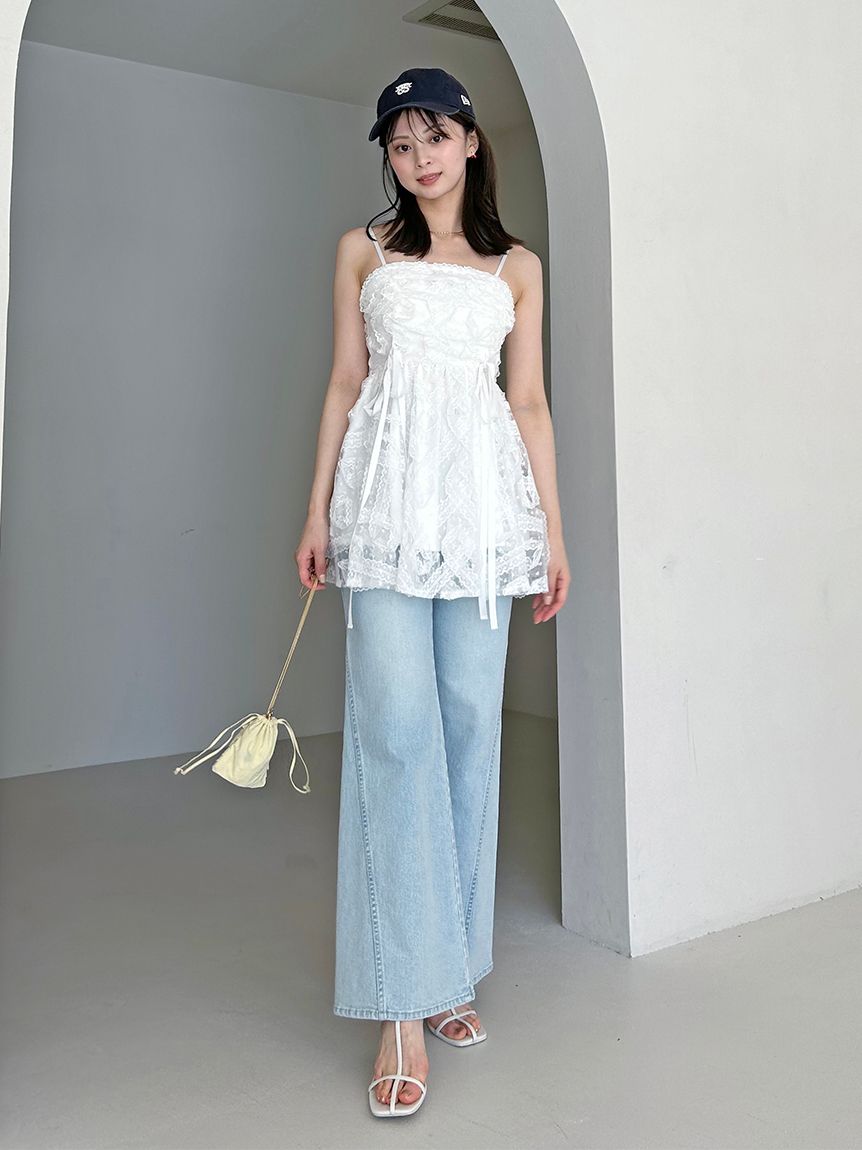 チュールペプラムブラウス(シャツ・ブラウス)｜トップス｜SNIDEL