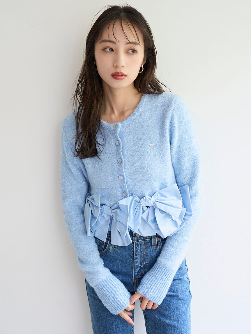 リボンモチーフカーディガン(ニット)｜トップス｜SNIDEL(スナイデル)の