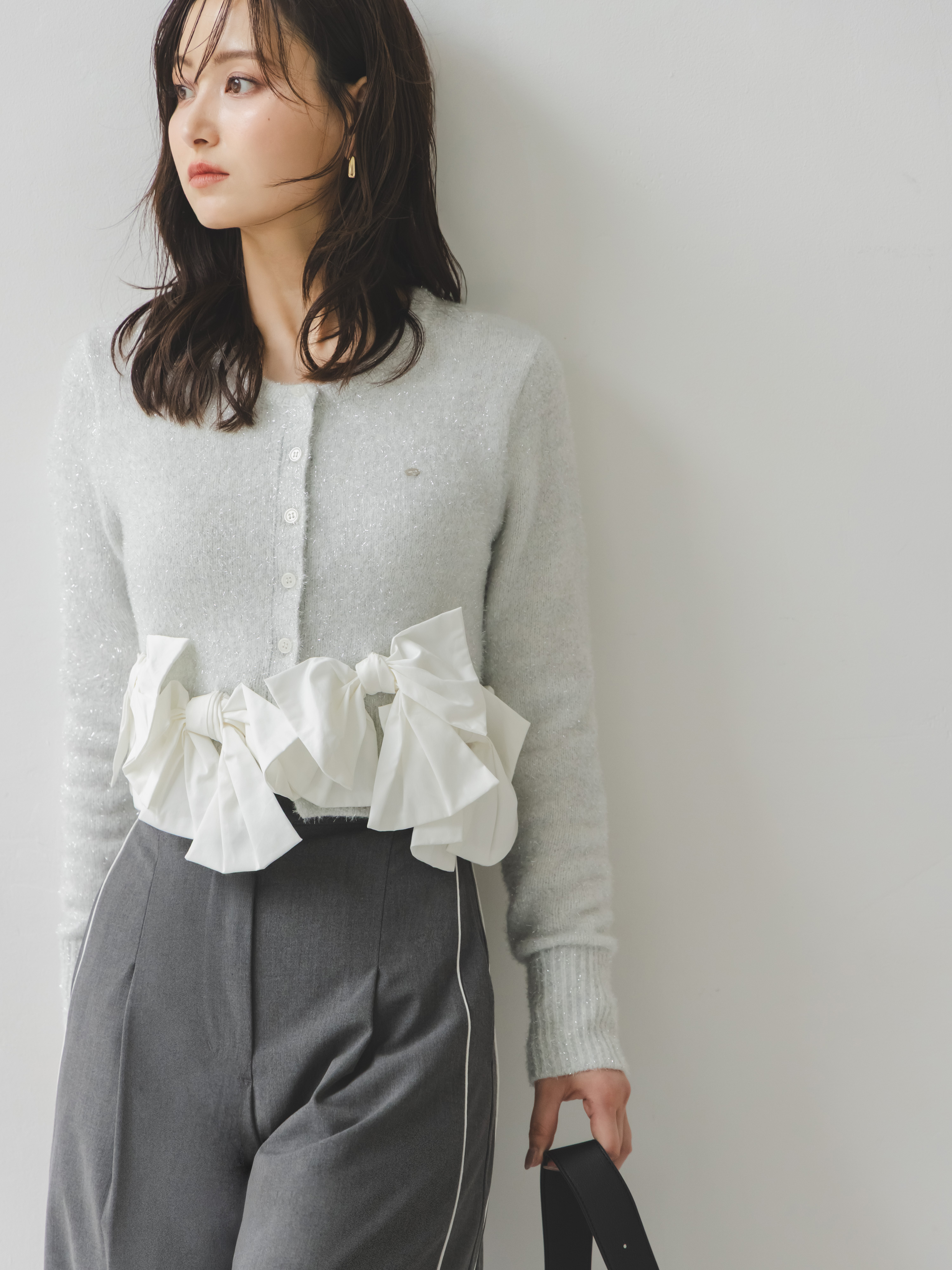 リボンモチーフカーディガン(ニット)｜トップス｜SNIDEL(スナイデル)の