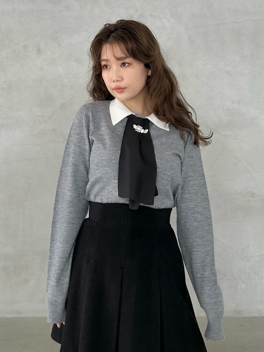 タイ付きビジューカーディガン(カーディガン)｜トップス｜SNIDEL