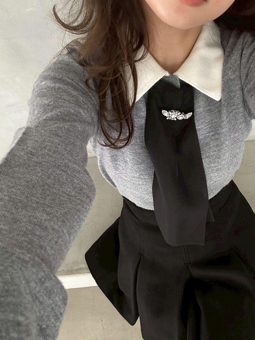 タイ付きビジューカーディガン(カーディガン)｜トップス｜SNIDEL