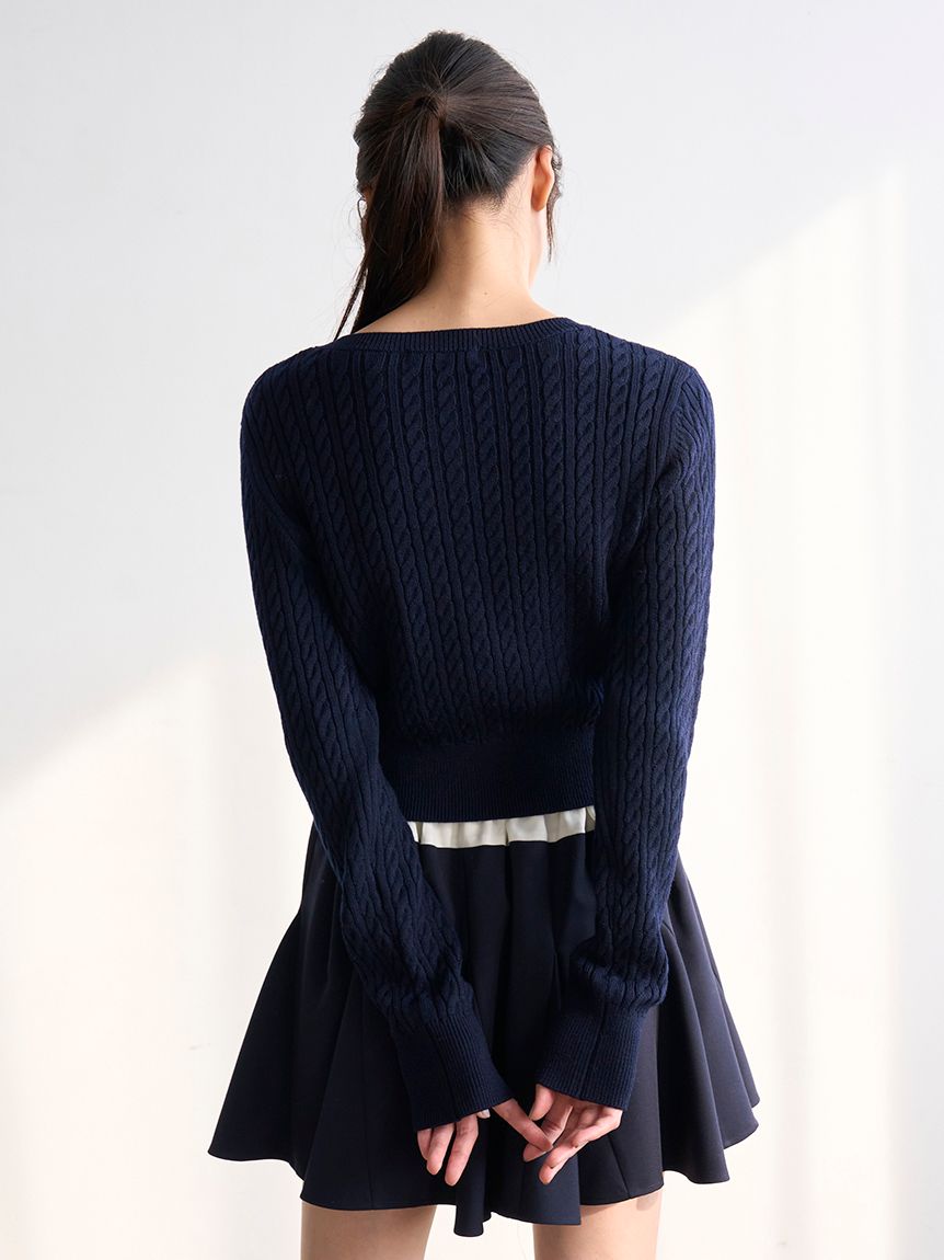 リボンベアニットカーディガン(カーディガン)｜トップス｜SNIDEL