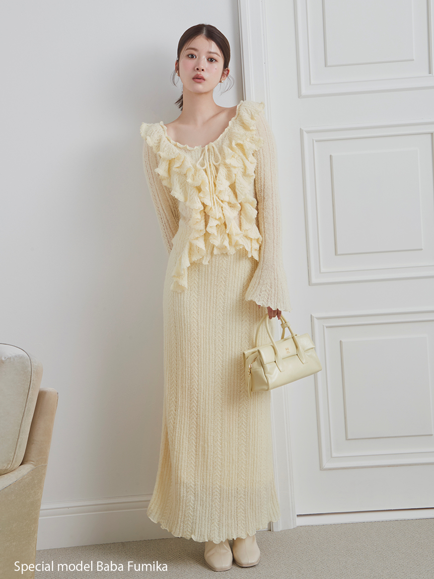 ラッフルデザインニットプルオーバー(ニット)｜トップス｜SNIDEL