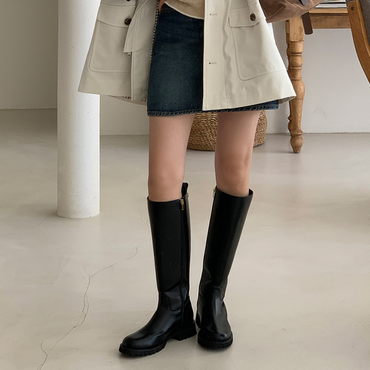 ゴールドリングロングブーツ｜ブーツ｜韓国ファッション通販 SONA