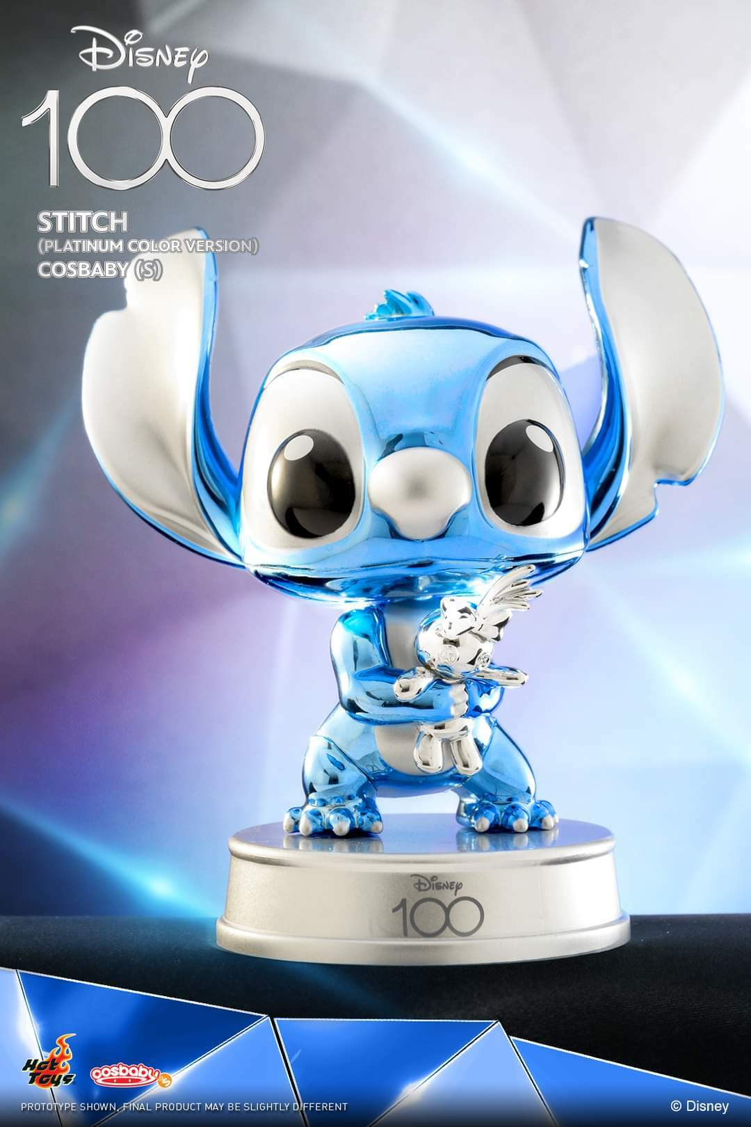 Hot Toys Disney 100 Stitch Cosbaby Platinum Color