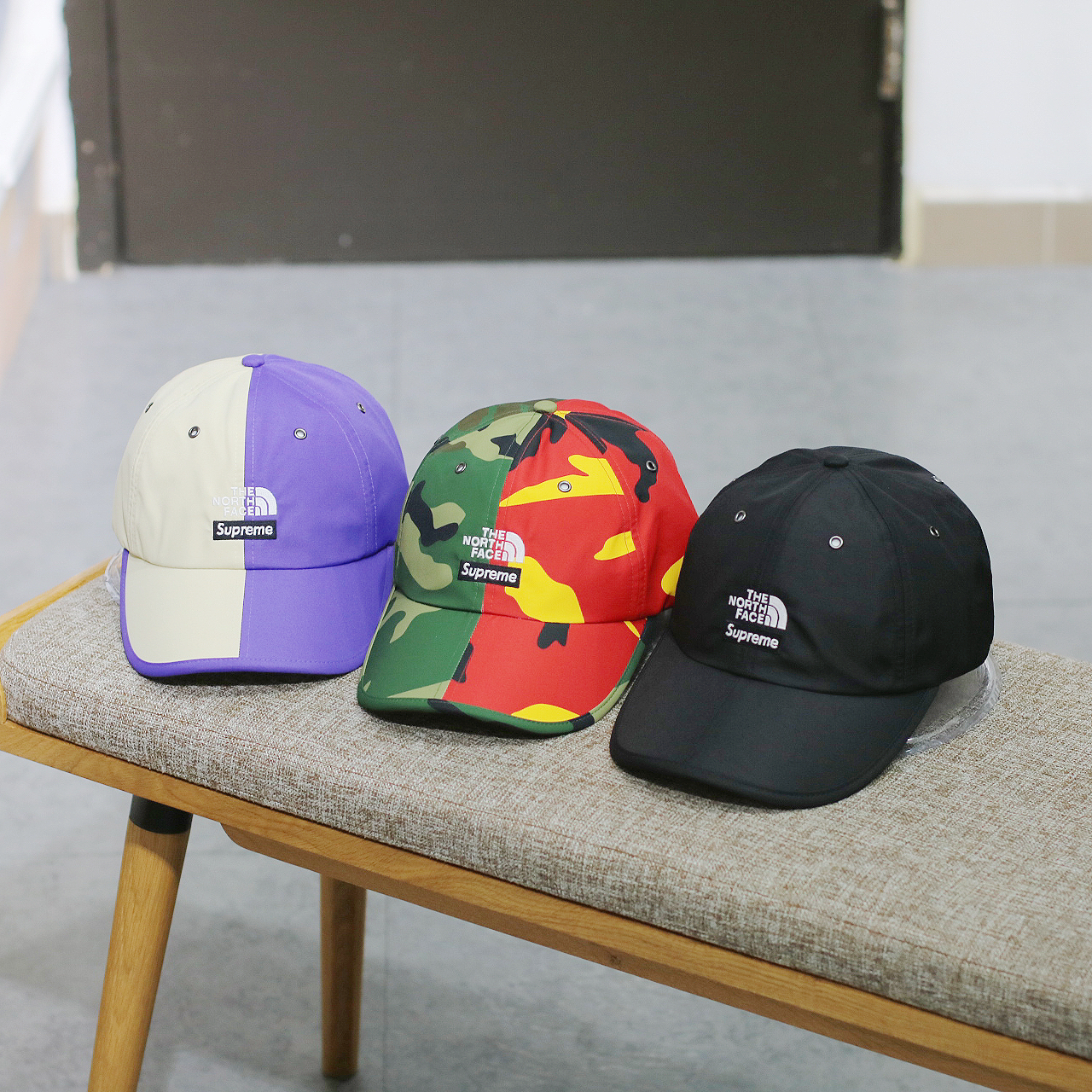 Supreme SS24 TNF The North Face Split 6 Panel Cap 三色