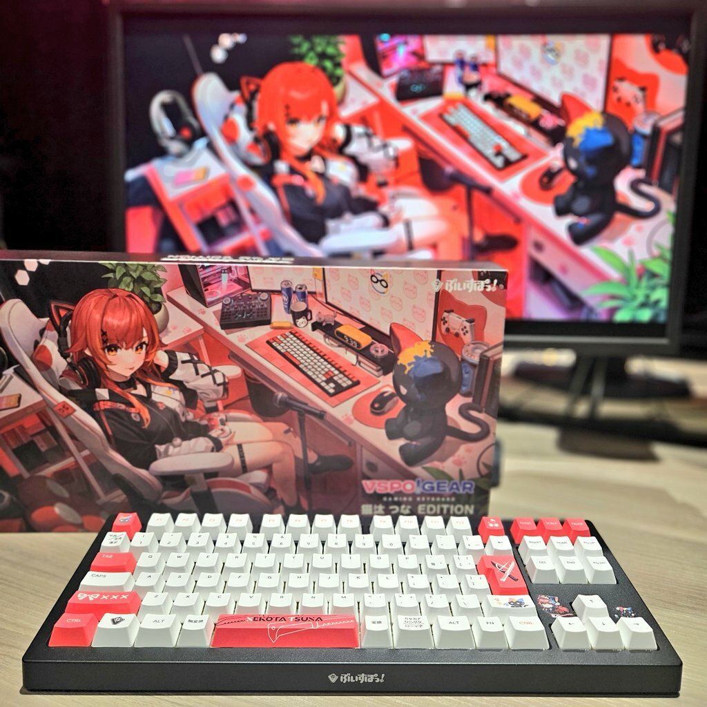 VSPO! GEAR ゲーミングキーボード 猫汰つなEdition
