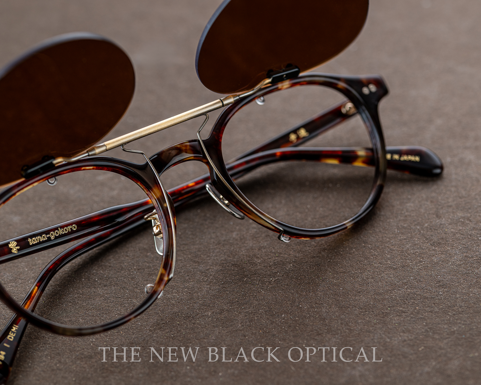 金子眼鏡職人系列掌Tana gokoro 原祖玳瑁色賽璐珞Clip on系列T-794
