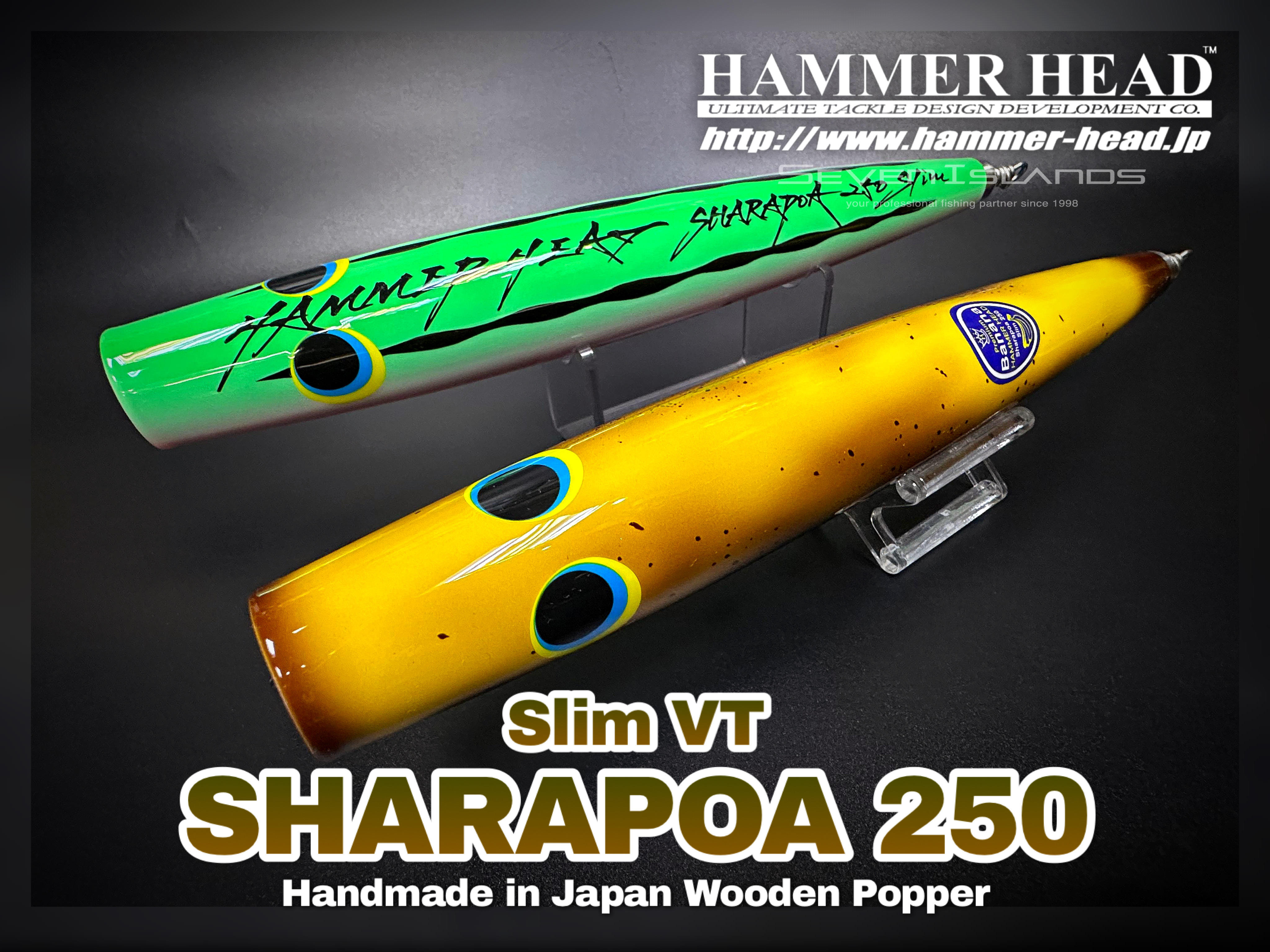 HAMMER-HEAD Sharapoa 250 Slim VT Wooden Popper