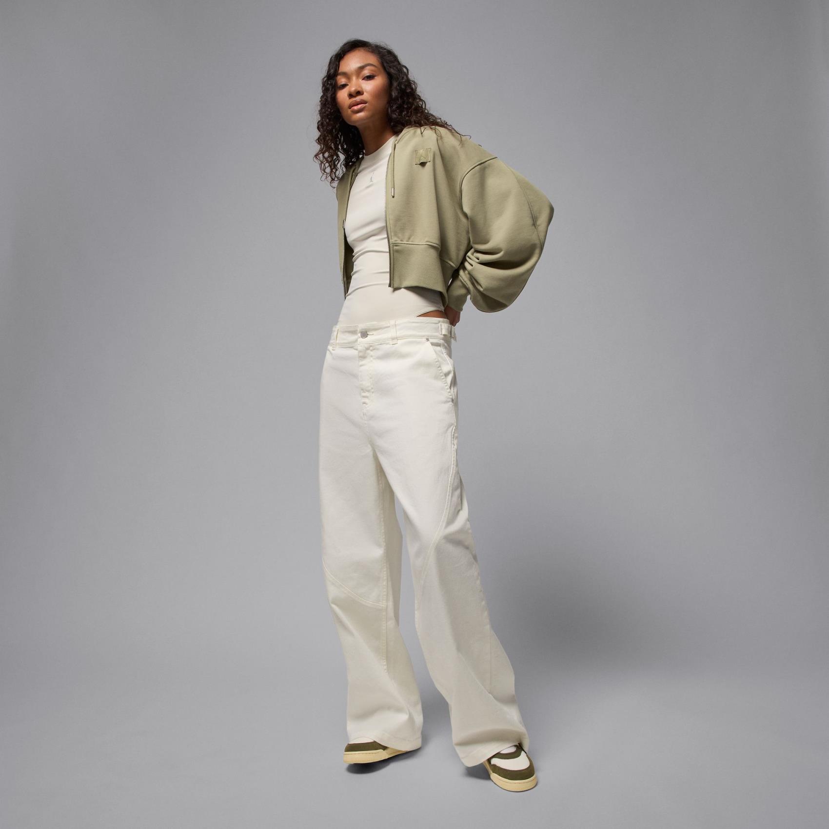 Nike Jordan Flight Fleece FT FZ Crop Kadın Yeşil Sweatshirt IB9863-205