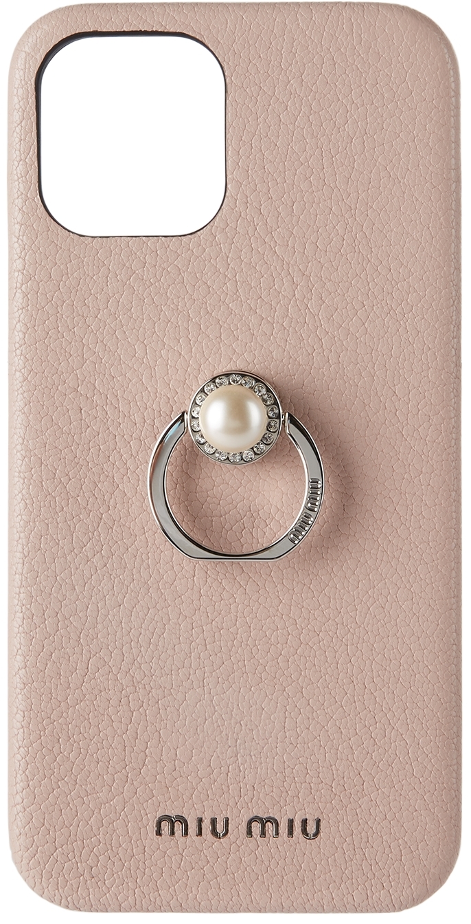 Pink Madras Pearl IPhone 12 Pro Max Case by Miu Miu on Sale