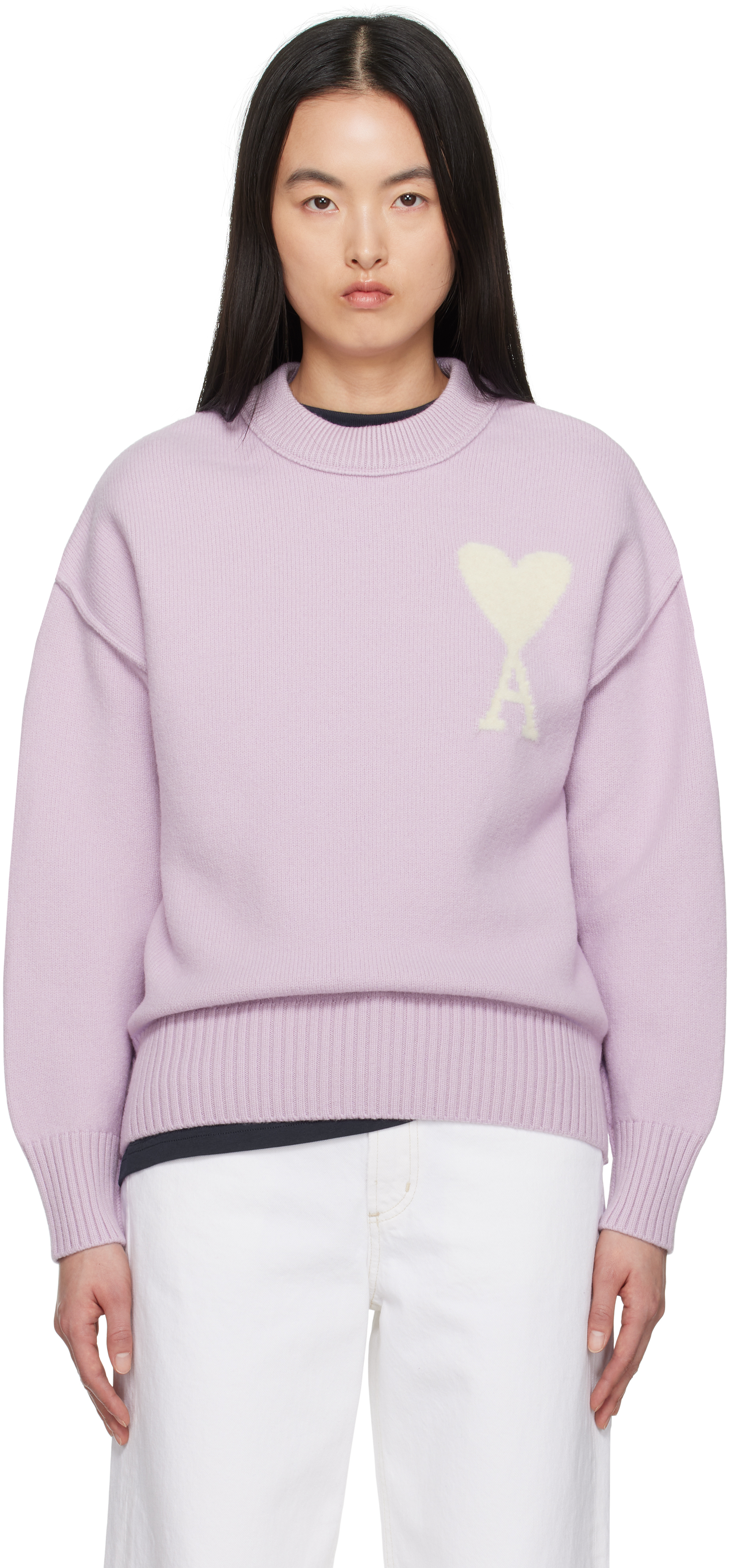 AMI Parisのパープル Ami de Coeur ウール セーターがセール中