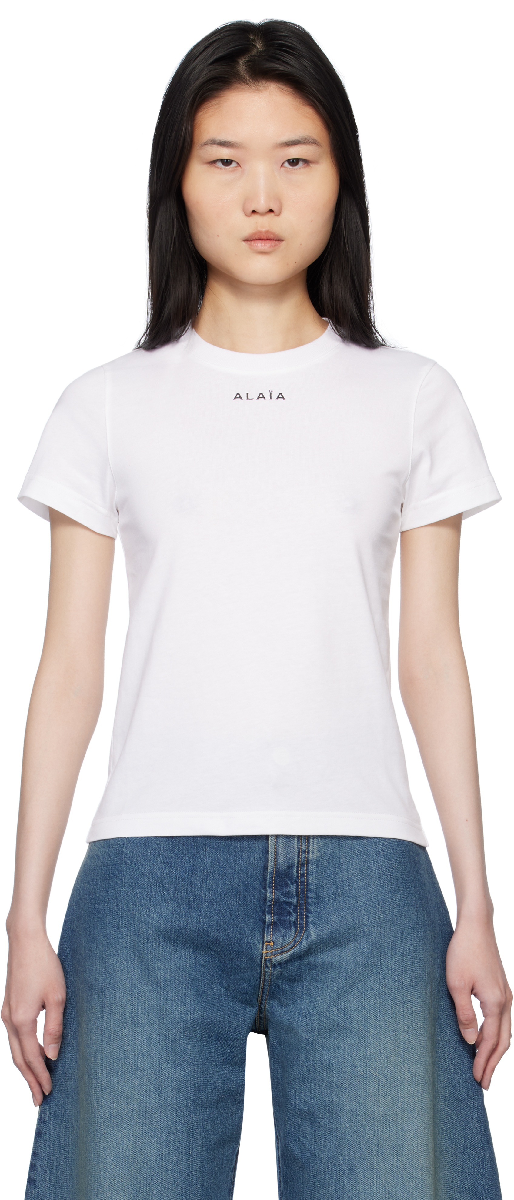 ALAÏA: White Classic Cotton T-shirt | SSENSE