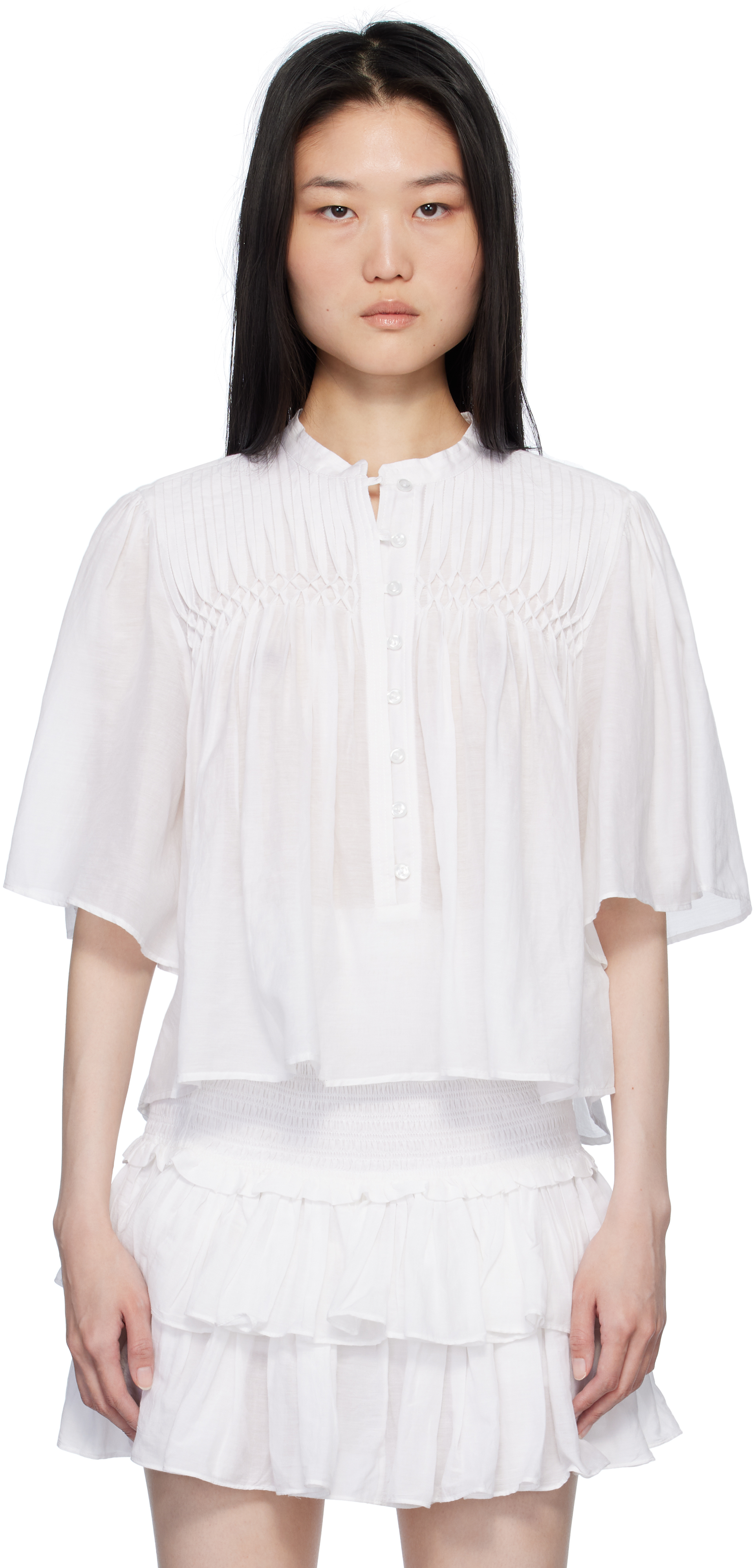 Isabel Marant Etoileのホワイト Destiny ブラウスがセール中