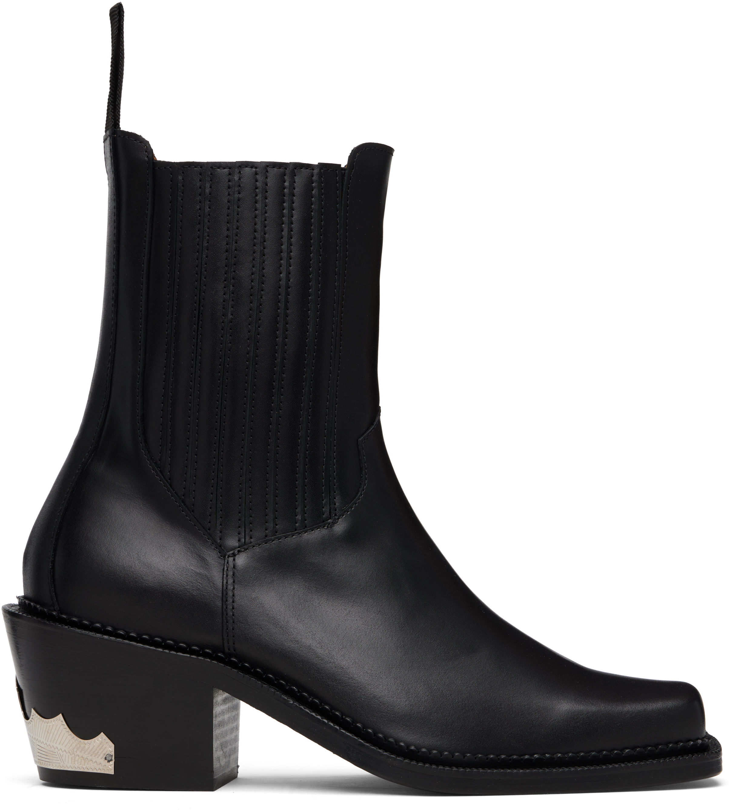 Toga Virilisのブラック AJ1255 レザー ブーツがセール中