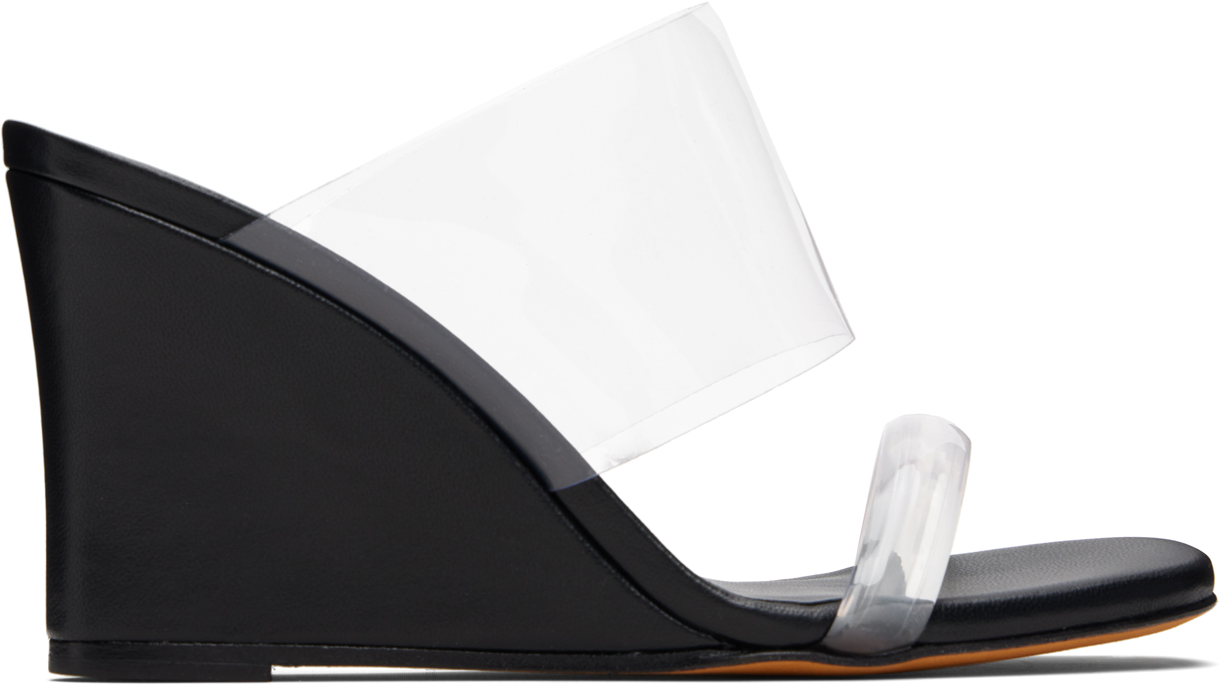 SSENSE Exclusive Black Olympia Wedge Heeled Sandals by Maryam