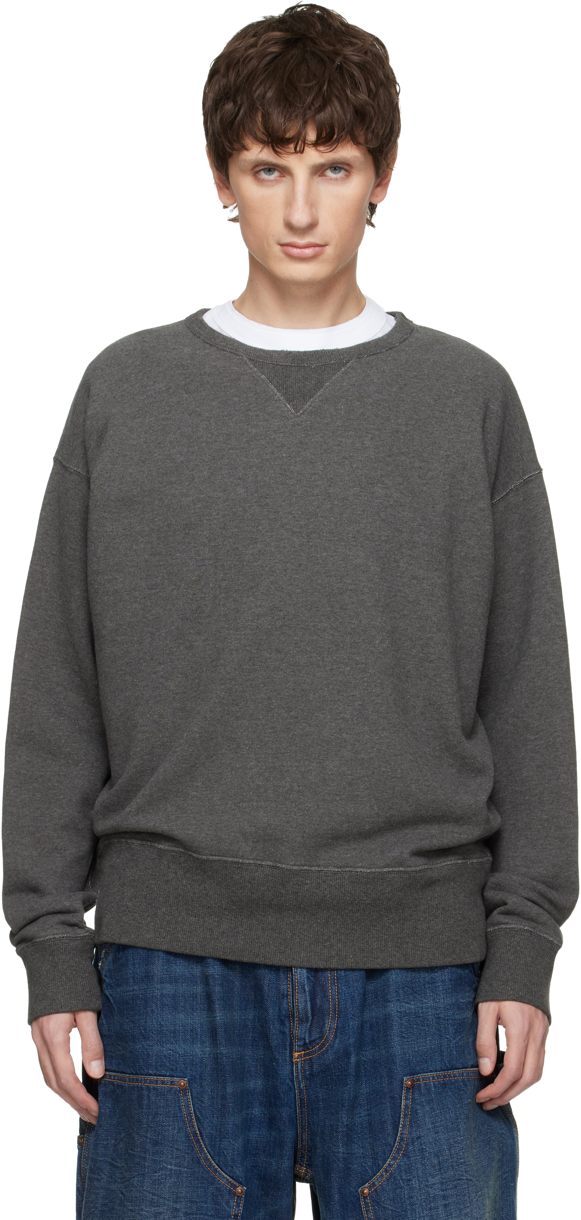 Maison Margiela: グレー コットン スウェットシャツ | SSENSE 日本