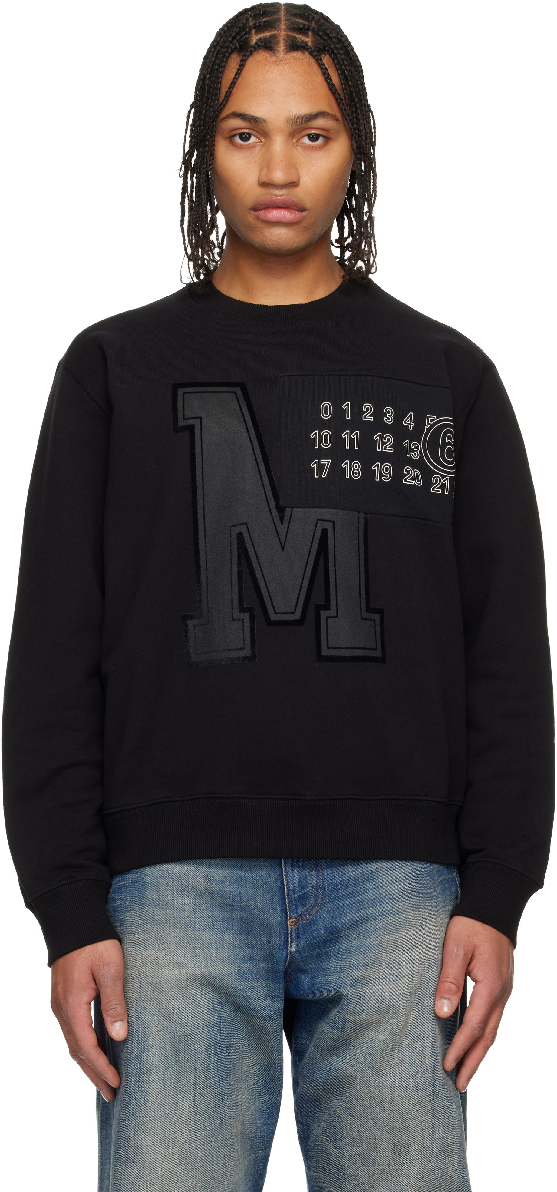 MM6 Maison Margielaのブラック ロゴプリント スウェットシャツがセール中