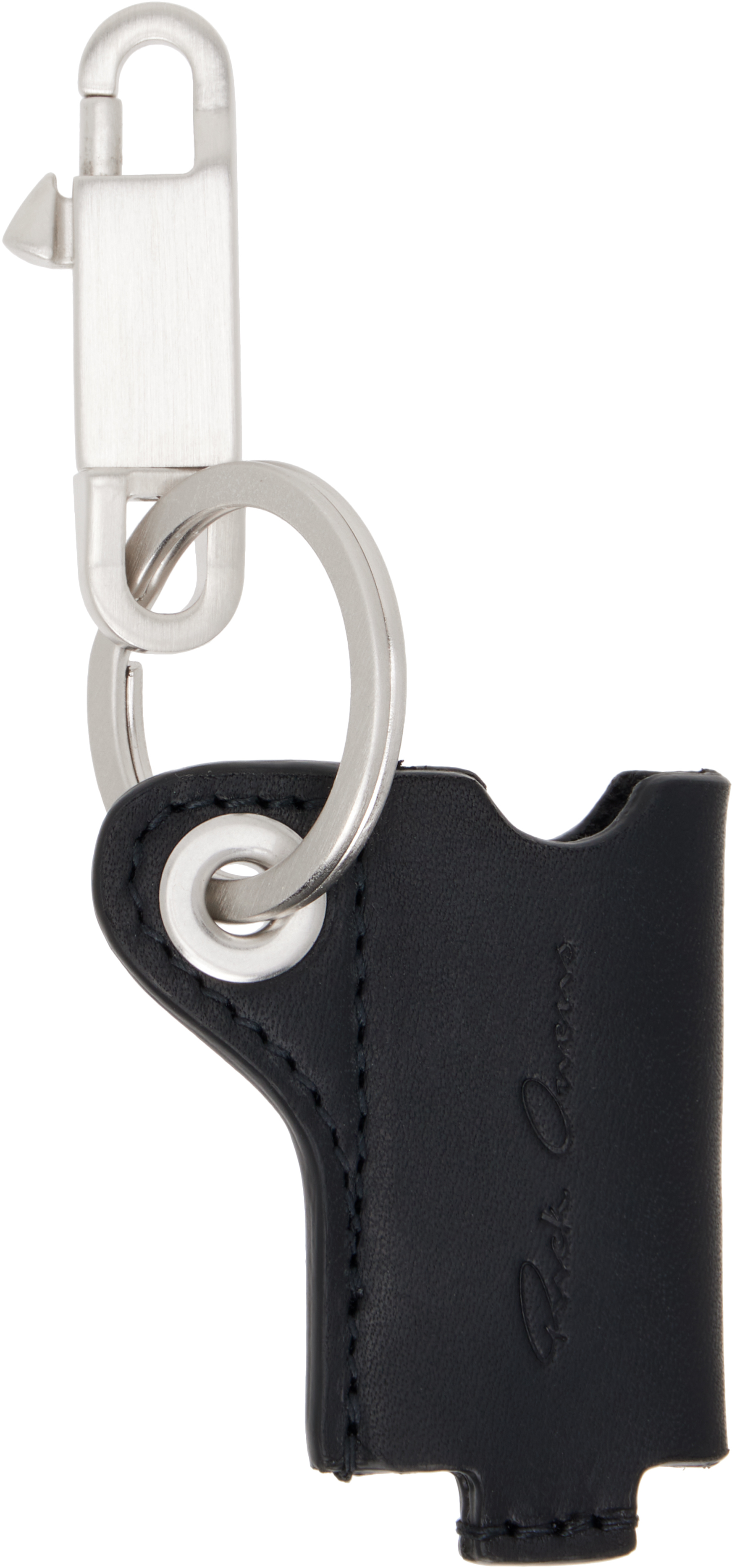 Black Concordians Mini Lighter Holder Keychain by Rick Owens on Sale