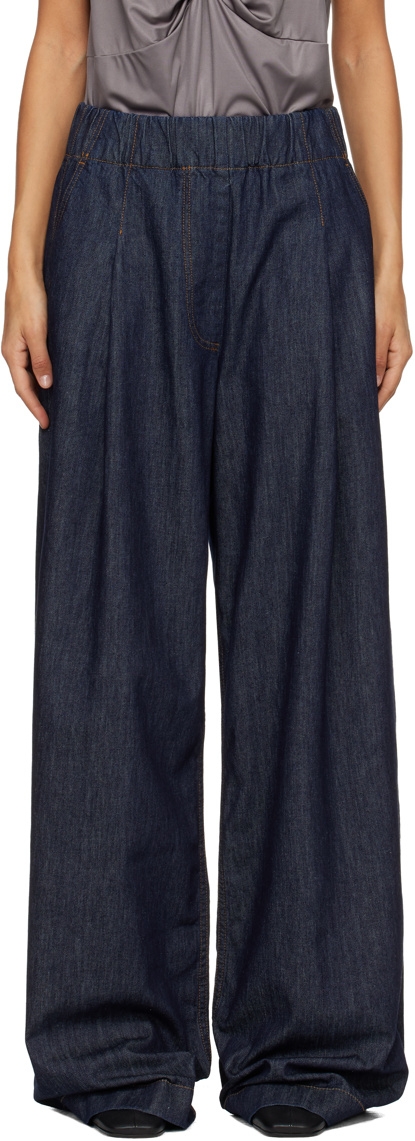 Dries Van Noten: Blue Wide Leg Jeans | SSENSE