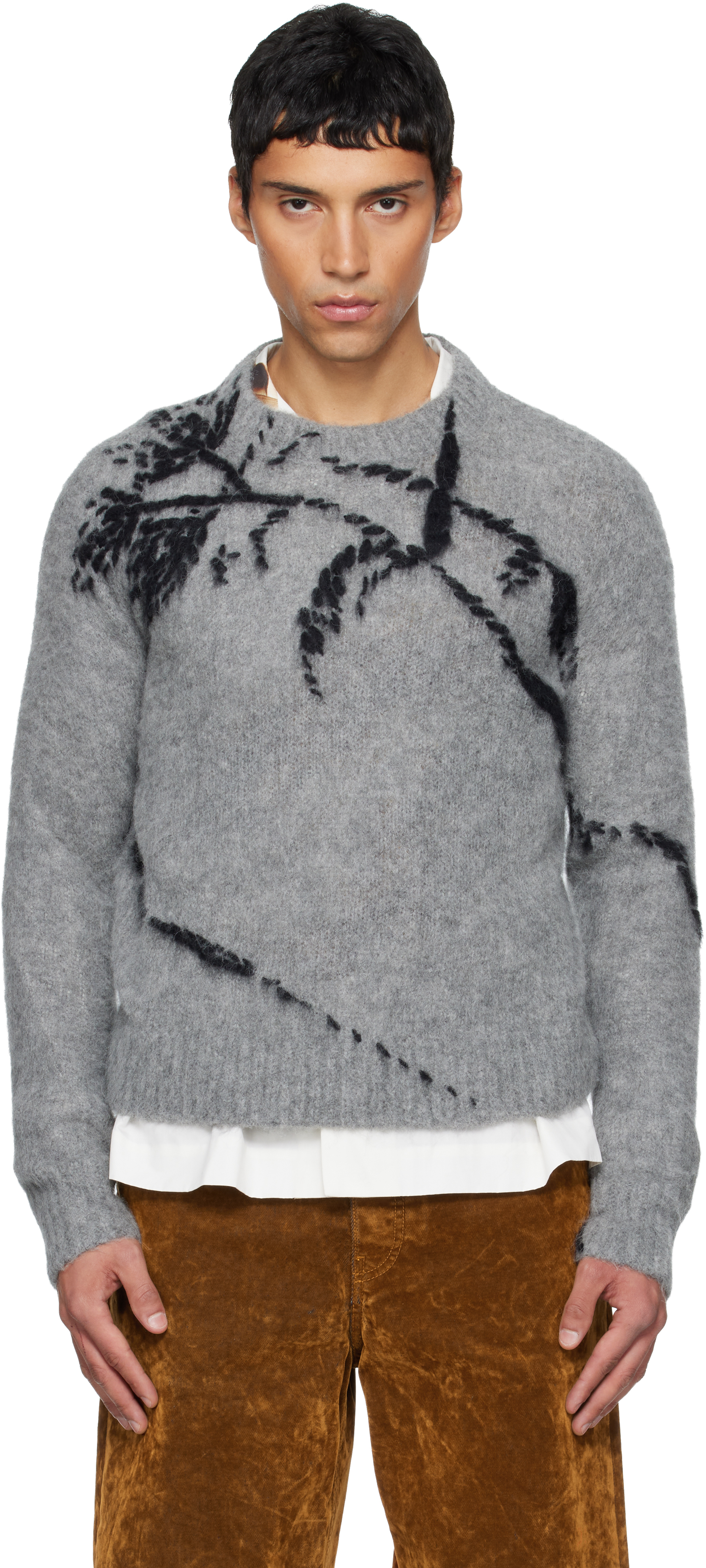 Dries Van Notenのグレー Alpaca セーターがセール中