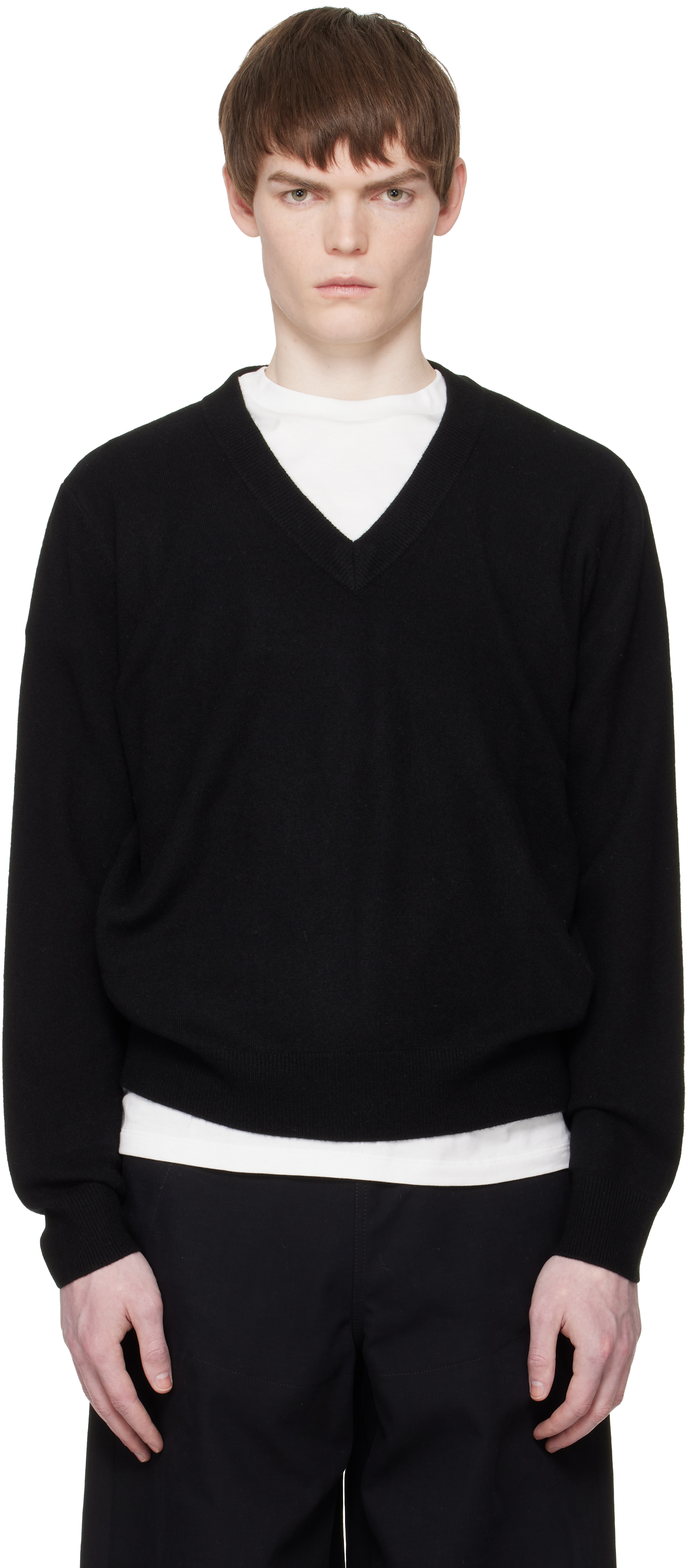 Entire Studios: ブラック ニット Vネックセーター | SSENSE 日本
