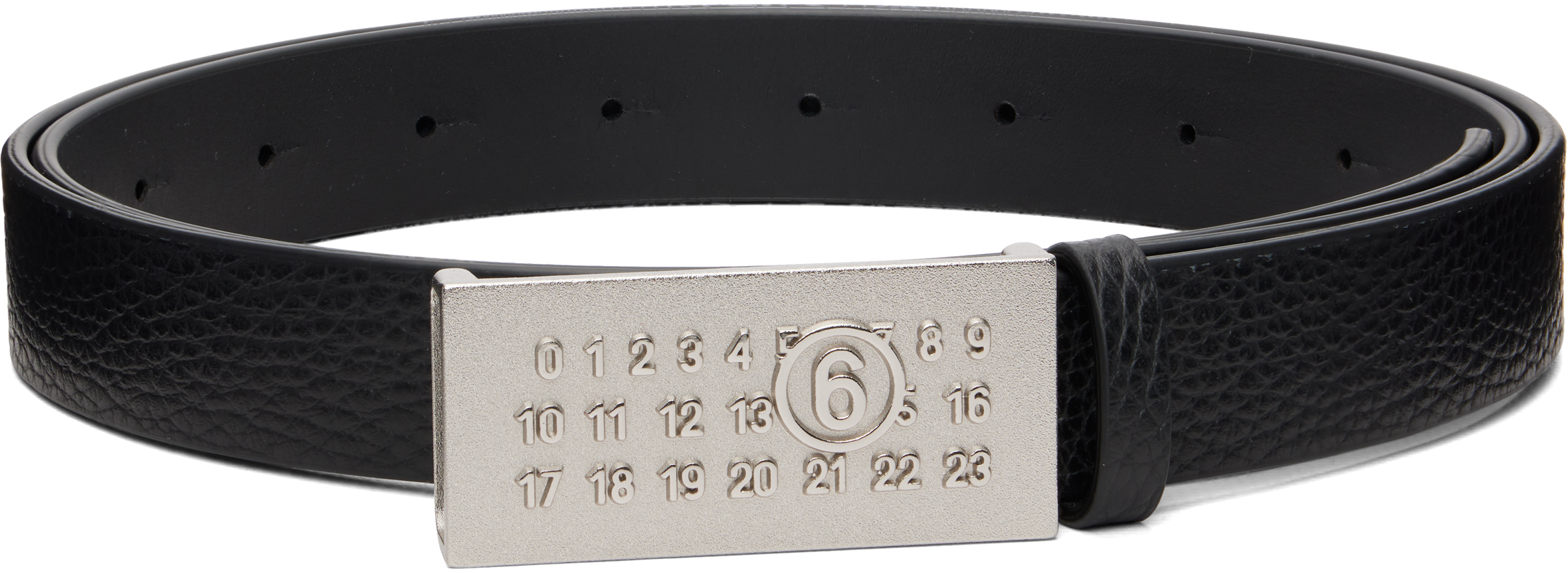 MM6 Maison Margiela: Black Numeric Belt | SSENSE