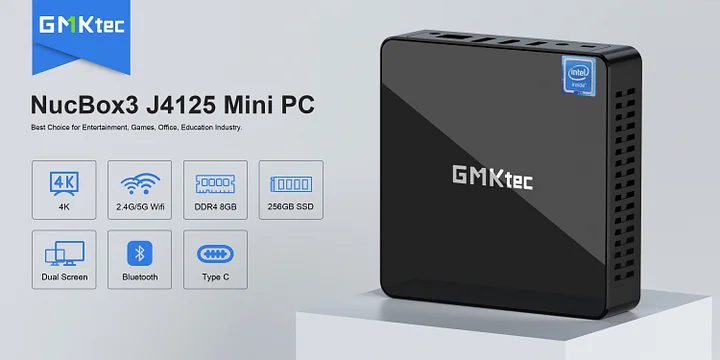 NucBox 3 Mini PC--Windows 11 Home OS + 4K 60Hz DP Port