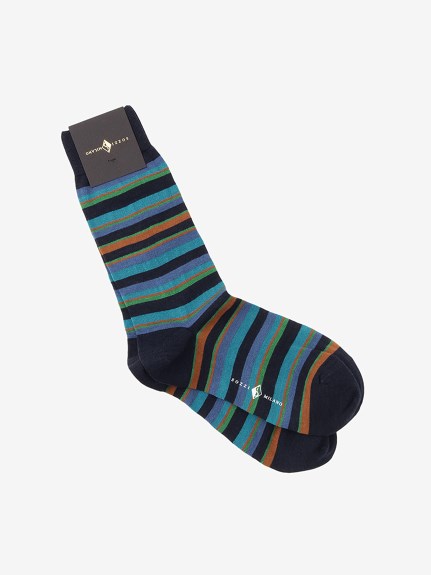 ウール マルチボーダー柄 ソックス（ソックス）｜SOZZI（ソッツィ