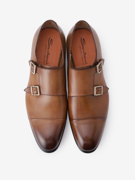 CARTER】ダブルモンク ストレートチップシューズ（シューズ）｜SANTONI