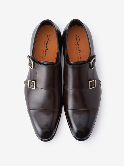 IRA】ダブルモンク ストレートチップシューズ（シューズ）｜SANTONI