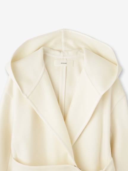 ウールダブルフェイス フードショートコート（アウター）｜CYCLAS