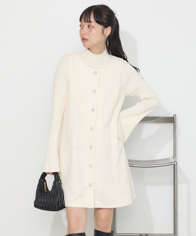 ツイードミニワンピース/earth music&ecology（アース ミュージック