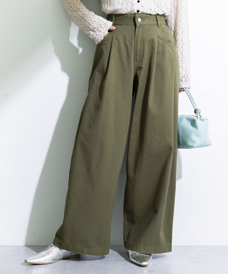 チノタックワイドパンツ/Green Parks（グリーン パークス）のワイド