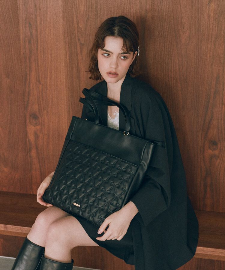 リボンキルティングキャリーオントート/Maison de FLEUR（メゾン ド