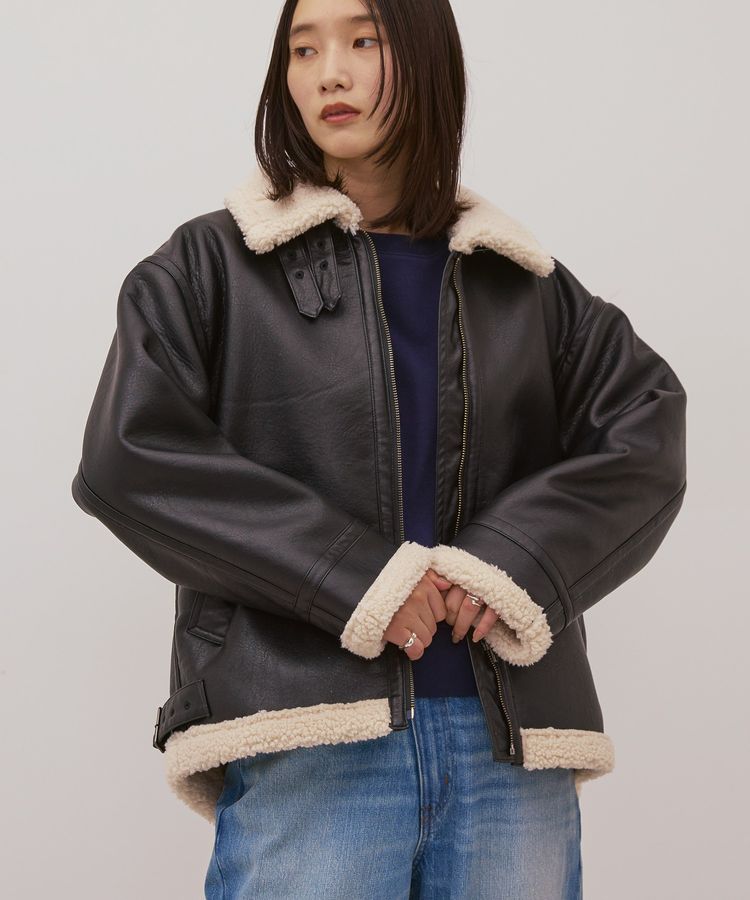 ボアフェイクレザーブルゾン/AMERICAN HOLIC（アメリカンホリック）の