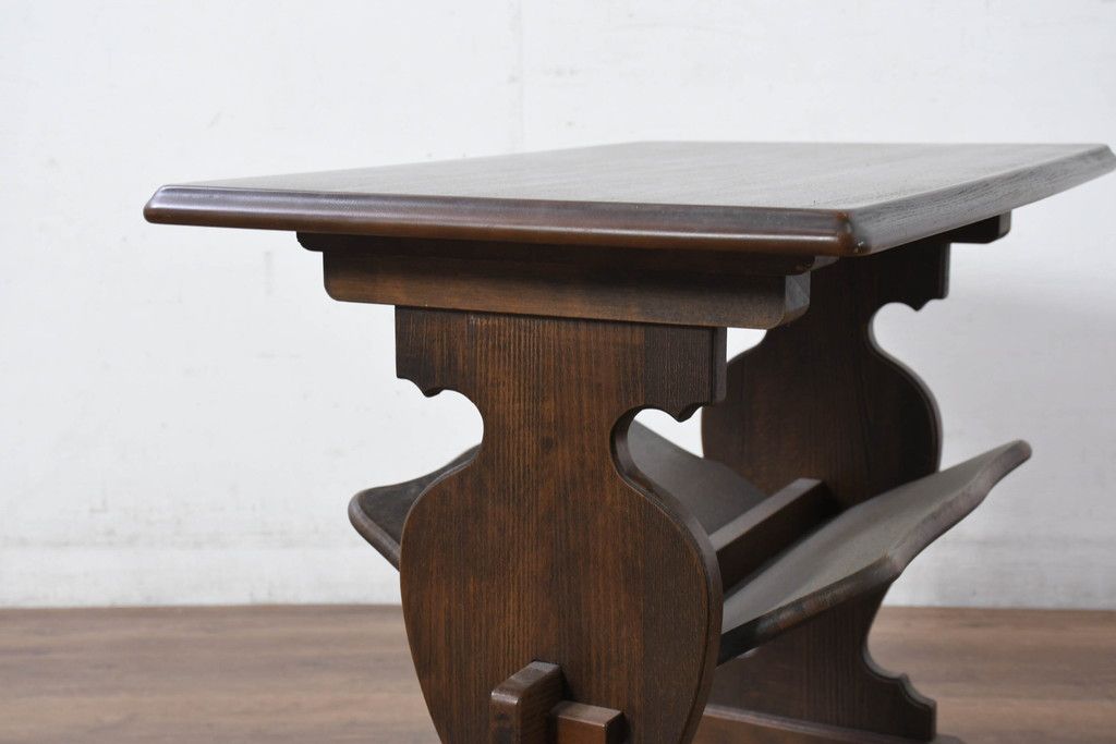 古家具ビンテージ品◾️karimoku カリモク 木製家具 サイドテーブル