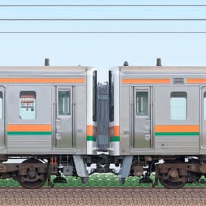 JR東海静岡車両区211系6000番台GG9編成＋313系8000番台S3編成（海側
