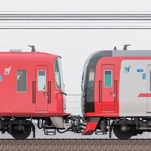 名鉄3100系（2次車）3113編成＋2200系2212編成（海側）｜RailFile.jp