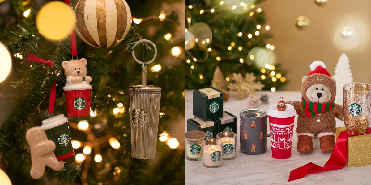 スタバ新作2025・グッズ】クリスマスを彩るアイテムがずらり