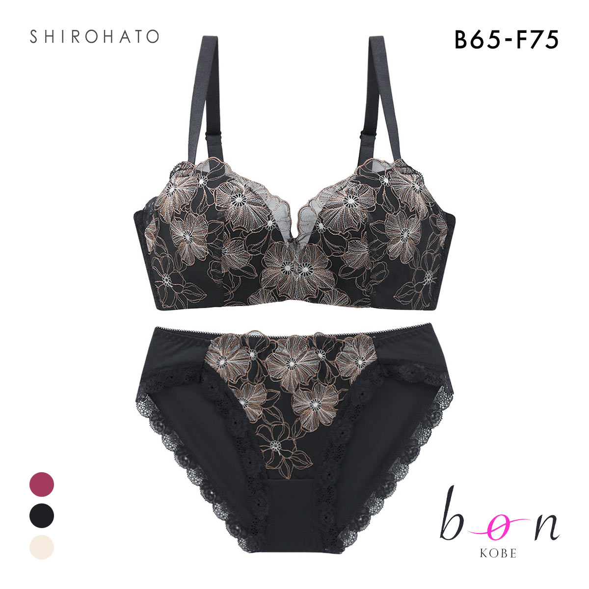 ビーオーエヌ 脇高ノンワイヤーブラ とろRich チュールレース シリーズ