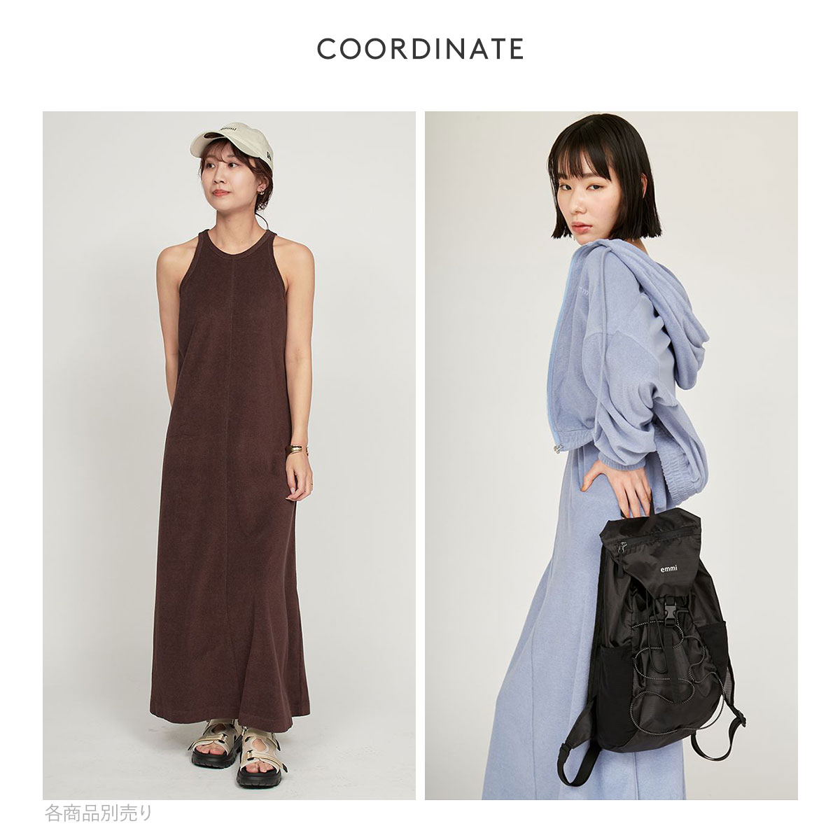 エミ emmi×PlaX TM パイルアメスリワンピース emmi | SHIROHATO(白鳩)