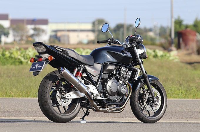 新製品】アールズギア、CB400SF/SB用「ワイバンクラシック チタン