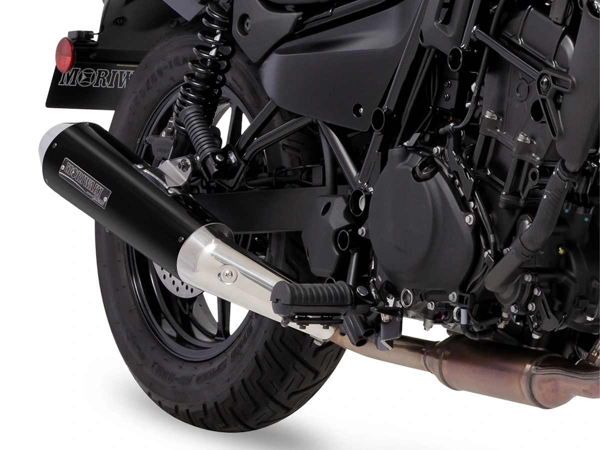 モリワキが今秋に発売するエリミネーター400用マフラー、その試作品を