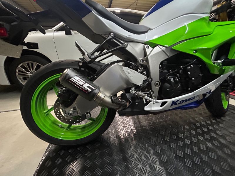 カワサキ zx6r 純正マフラー 触媒 カーボンカバー付 カワサキ zx6r