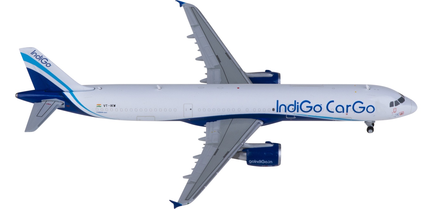 XX40175 Indigo 靛蓝航空Airbus A321P2F VT-IKW JC Wings 1:400 -飞机