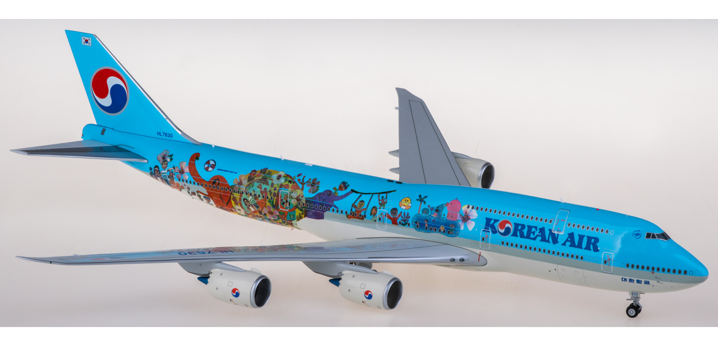 L2052 Korean Air Boeing 747-8 HL7630 SQ Wings 1:200 -飞机模型世界